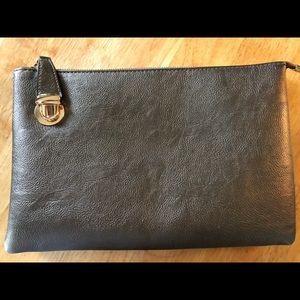 Bronze Vinyl Clutch NWOT